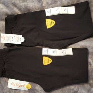 2 pairs of girls black leggings